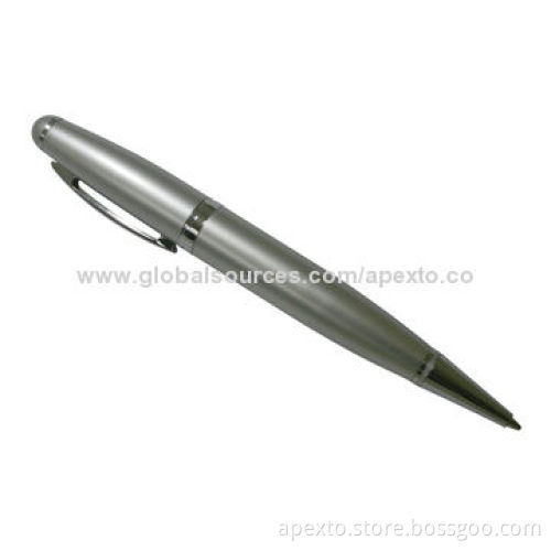 Pen-shaped USB Flash Drive, Customized Packaging Types/Logos Accepted, 256MB to 32GB